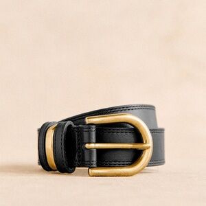 SEZANE Taylor Belt | Black / Gold ✨ | 85cm